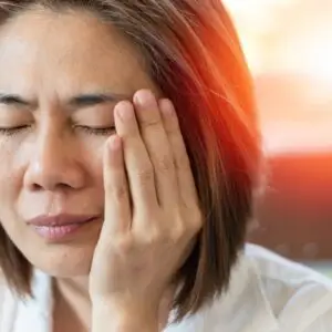 Image showing jaw joint affected by TMJ disorder